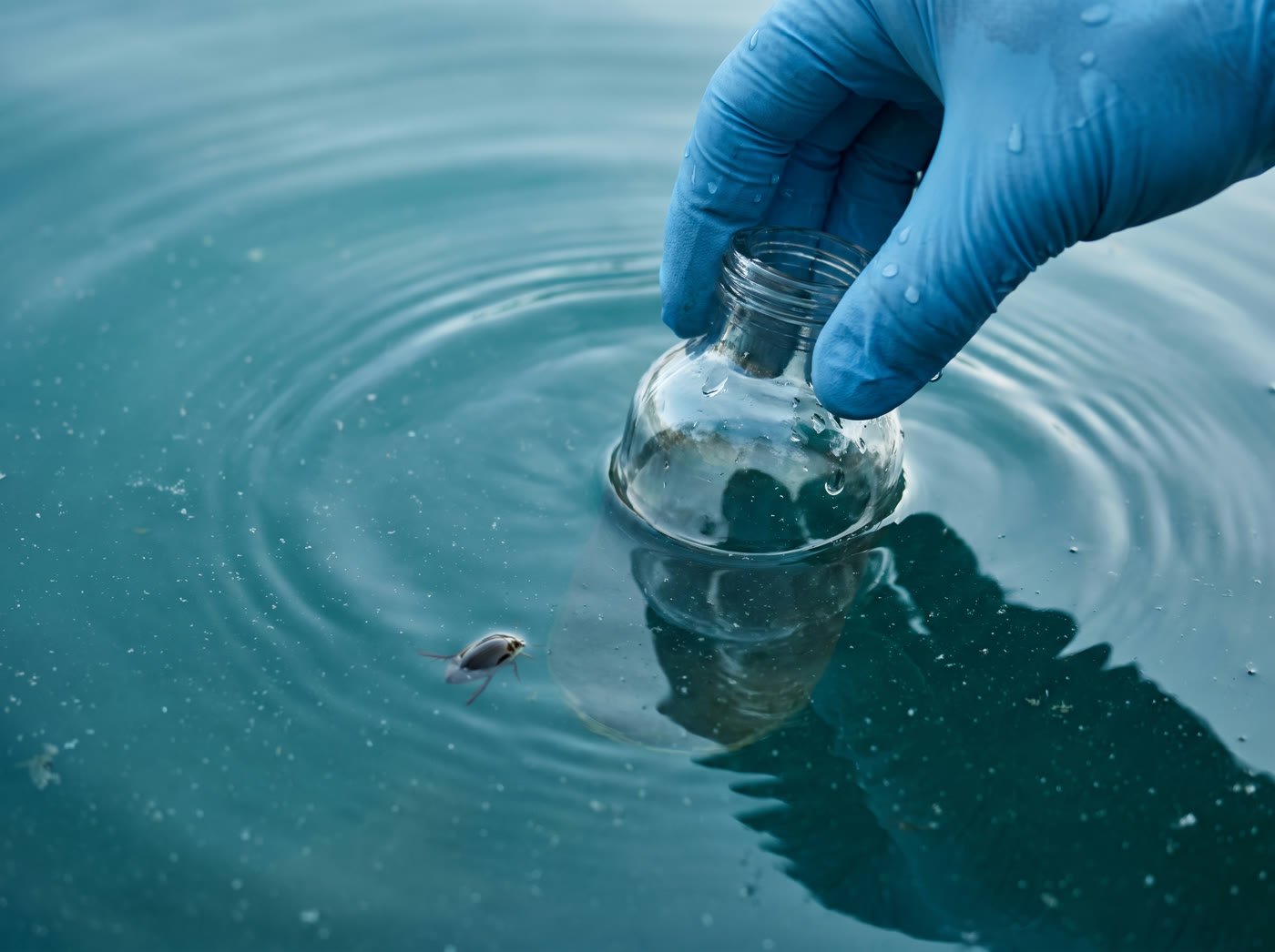 Laboratory sampling of aquaculture water and stock